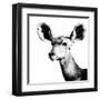 Low Poly Safari Art - Antelope - White Edition II-Philippe Hugonnard-Framed Art Print