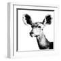 Low Poly Safari Art - Antelope - White Edition II-Philippe Hugonnard-Framed Art Print