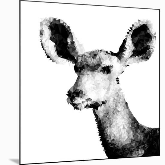 Low Poly Safari Art - Antelope - White Edition II-Philippe Hugonnard-Mounted Art Print