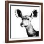 Low Poly Safari Art - Antelope - White Edition II-Philippe Hugonnard-Framed Art Print