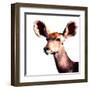 Low Poly Safari Art - Antelope - White Edition-Philippe Hugonnard-Framed Art Print