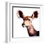 Low Poly Safari Art - Antelope - White Edition-Philippe Hugonnard-Framed Art Print