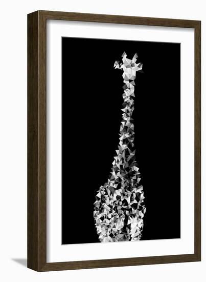 Low Poly Safari Art - Giraffes - Black Edition II-Philippe Hugonnard-Framed Art Print