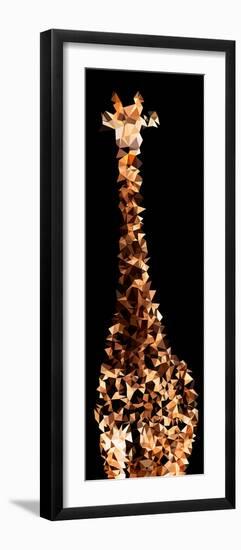 Low Poly Safari Art - Giraffes - Black Edition III-Philippe Hugonnard-Framed Premium Giclee Print