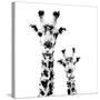 Low Poly Safari Art - Giraffes - White Edition II-Philippe Hugonnard-Stretched Canvas