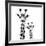 Low Poly Safari Art - Giraffes - White Edition II-Philippe Hugonnard-Framed Art Print