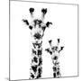 Low Poly Safari Art - Giraffes - White Edition II-Philippe Hugonnard-Mounted Art Print