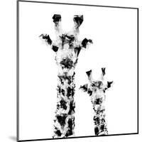 Low Poly Safari Art - Giraffes - White Edition II-Philippe Hugonnard-Mounted Art Print