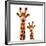 Low Poly Safari Art - Giraffes - White Edition-Philippe Hugonnard-Framed Art Print