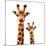 Low Poly Safari Art - Giraffes - White Edition-Philippe Hugonnard-Mounted Art Print