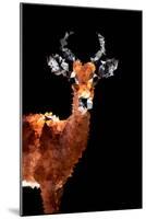 Low Poly Safari Art - Impala Antelope - Black Edition-Philippe Hugonnard-Mounted Art Print