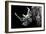 Low Poly Safari Art - Rhino - Black Edition II-Philippe Hugonnard-Framed Art Print