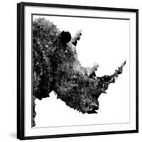 Low Poly Safari Art - Rhino - White Edition II-Philippe Hugonnard-Framed Art Print