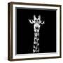 Low Poly Safari Art - The Giraffe - Black Edition II-Philippe Hugonnard-Framed Premium Giclee Print