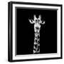 Low Poly Safari Art - The Giraffe - Black Edition II-Philippe Hugonnard-Framed Premium Giclee Print