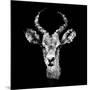 Low Poly Safari Art - The Look of Antelope - Black Edition II-Philippe Hugonnard-Mounted Art Print