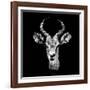 Low Poly Safari Art - The Look of Antelope - Black Edition II-Philippe Hugonnard-Framed Art Print