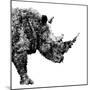 Low Poly Safari Art - The Rhino - White Edition-Philippe Hugonnard-Mounted Premium Giclee Print