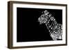 Low Poly Safari Art - Zebra - Black Edition-Philippe Hugonnard-Framed Art Print