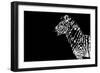 Low Poly Safari Art - Zebra - Black Edition-Philippe Hugonnard-Framed Art Print