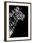 Low Poly Safari Art - Zebra Profile - Black Edition II-Philippe Hugonnard-Framed Art Print