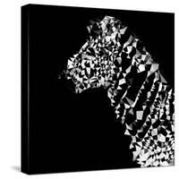 Low Poly Safari Art - Zebra Profile - Black Edition-Philippe Hugonnard-Stretched Canvas