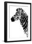 Low Poly Safari Art - Zebra Profile - White edition-Philippe Hugonnard-Framed Art Print