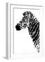 Low Poly Safari Art - Zebra Profile - White edition-Philippe Hugonnard-Framed Art Print