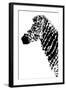 Low Poly Safari Art - Zebra Profile - White edition-Philippe Hugonnard-Framed Art Print