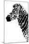 Low Poly Safari Art - Zebra Profile - White edition-Philippe Hugonnard-Mounted Art Print