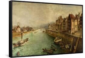 Low Quay, Sunderland, 1888-John Smith-Framed Stretched Canvas