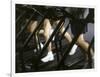 Low Section View of People Running on Treadmills in a Gym-null-Framed Photographic Print