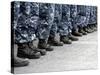 Low Section View of Sailors Forming Ranks for an Award Ceremony-Stocktrek Images-Stretched Canvas