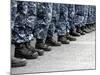 Low Section View of Sailors Forming Ranks for an Award Ceremony-Stocktrek Images-Mounted Photographic Print