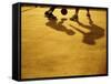 Low Section View of Two People Playing Basketball-null-Framed Stretched Canvas