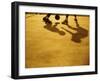 Low Section View of Two People Playing Basketball-null-Framed Premium Photographic Print
