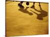 Low Section View of Two People Playing Basketball-null-Stretched Canvas