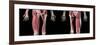 Low section views of human limbs, hip and muscular system, on black background.-Leonello Calvetti-Framed Premium Giclee Print