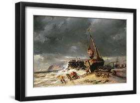 Low Tide, 1861-Louis Eugene Gabriel Isabey-Framed Giclee Print