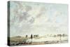 Low Tide at Etaples, 1886-Eugène Boudin-Stretched Canvas