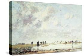 Low Tide at Etaples, 1886-Eugène Boudin-Stretched Canvas