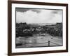 Low Tide at Folkestone Harbour, Kent, England on Rather a Dreary Old Day-null-Framed Photographic Print