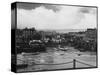 Low Tide at Folkestone Harbour, Kent, England on Rather a Dreary Old Day-null-Stretched Canvas