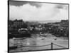 Low Tide at Folkestone Harbour, Kent, England on Rather a Dreary Old Day-null-Stretched Canvas