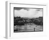 Low Tide at Folkestone Harbour, Kent, England on Rather a Dreary Old Day-null-Framed Photographic Print