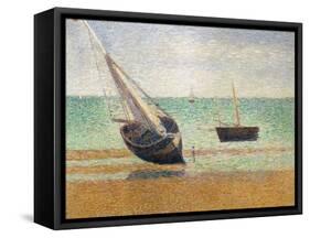 Low Tide at Grandcamp, 1885-Georges Seurat-Framed Stretched Canvas