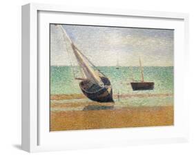 Low Tide at Grandcamp, 1885-Georges Seurat-Framed Giclee Print