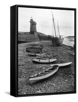 Low Tide at Lynmouth-Fred Musto-Framed Stretched Canvas