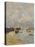 Low Tide at Trouville, 1895-Eugène Boudin-Stretched Canvas