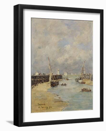 Low Tide at Trouville, 1895-Eugène Boudin-Framed Giclee Print